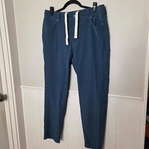 UPWEST Solid Blue Drawstring Jogger Pants